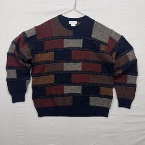 Vintage‎ Norm Thompson Merino Wool Acryllic Blend Knit Sweater Italy Made